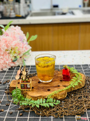 Trà hoàng cúc long nhãn Green Coffe House 45k