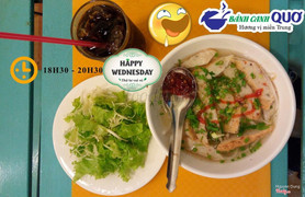 Bánh canh chả cá + phần nước vào Happyday 