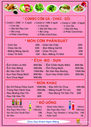 Thực đơn quán