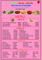 Thực đơn quán