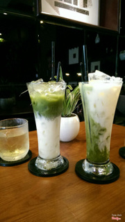 Matcha sữa đá và yaourt matcha 