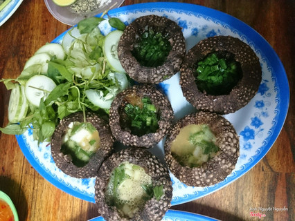 Nhum nướng mỡ hành