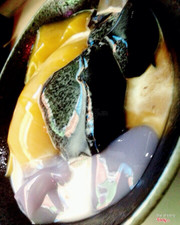 Sương sáo+ pudding hấp dẩn quá