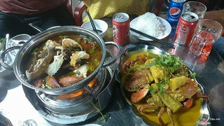 Lẩu cua + cà ri cua
