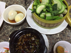 Rau luộc kho quẹt