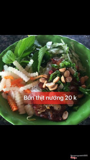 Bún thịt nướng: 20k 