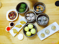 dimsum + bánh bao kim sa