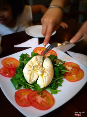 Burrata Cheese with rockets and tomato