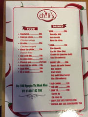Đây là menu của quán mình nè!