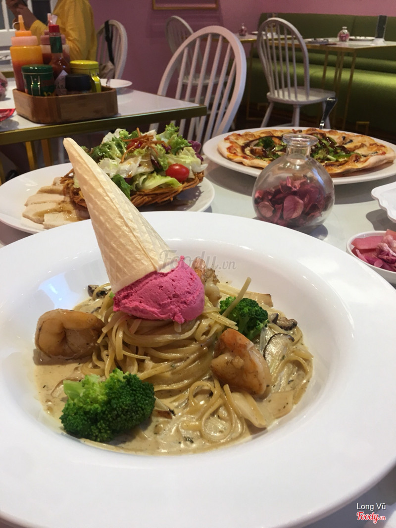 pasta sốt kem hải sản