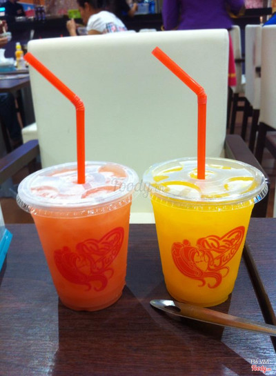 nước xoài + nước ổi dâu