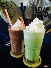 Matcha iced blended & chocolate iced blended