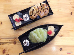 Su kem hạt dẻ vs Kem đá bào matcha