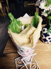 Crepes butter sugar + gà Teriyaki