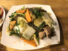 Miến xào bò (do hết bún gạo)