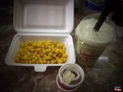 Ngô Chiên Bơ + Trà Sữa Matcha