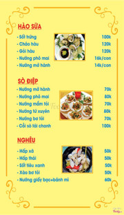 menu Hải Sản Hải Nhi Phan Thiết