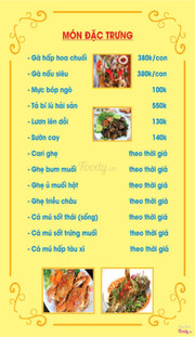 menu Hải Sản Hải Nhi Phan Thiết