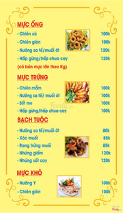 menu Hải Sản Hải Nhi Phan Thiết