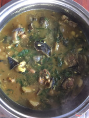 Baba nấu chuối đậu