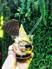 Kem cheese trân châu đường đen 35k
