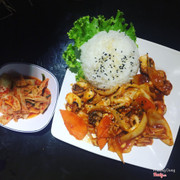 cơm bạch tuột xào tương đỏ