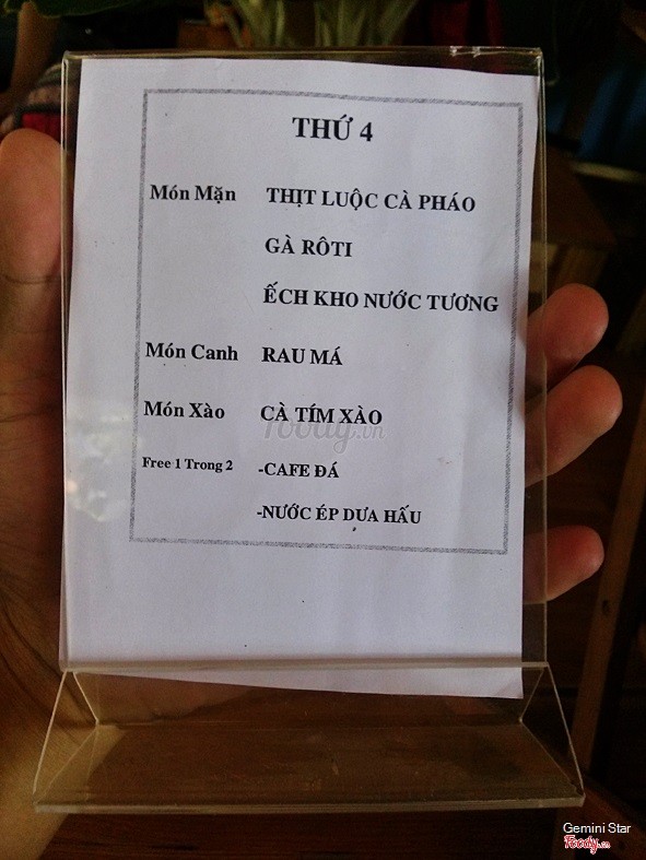 Menu thứ 4