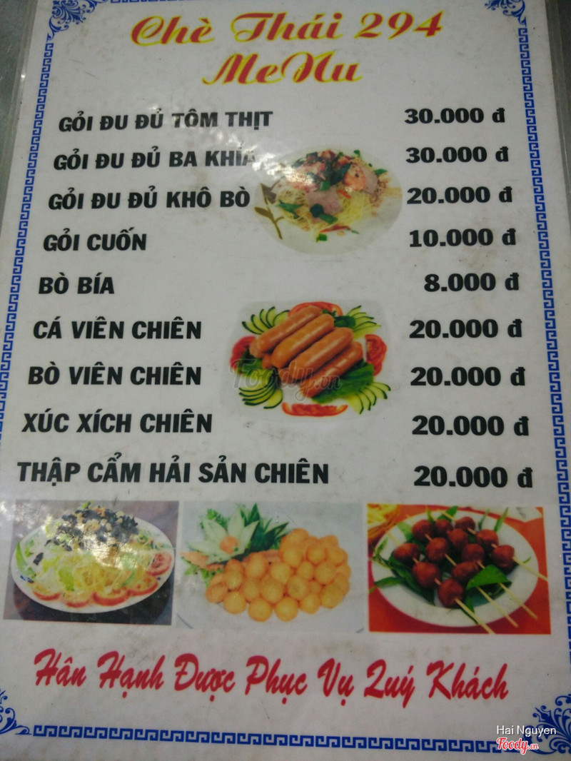 Menu ăn