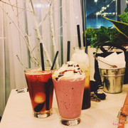 Trà vải dưa hấu. Berry berry. Latte hồng trà