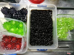 Trân châu 3k
Thạch phô mai 5k/3 vien
Thạch củ năng 5k