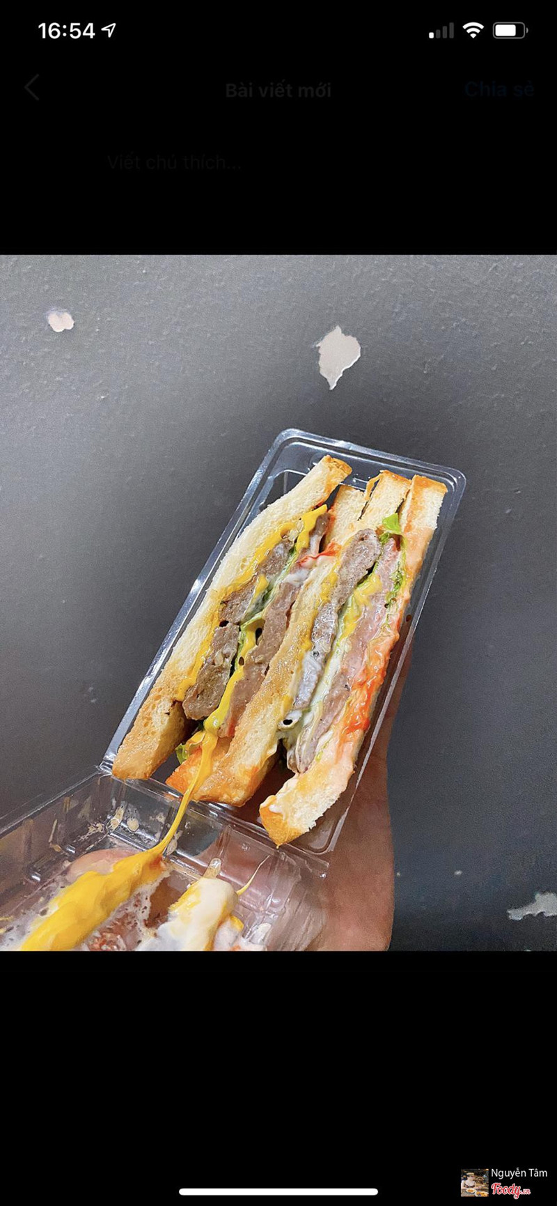 Sandwich bò 2 tầng phô mai 65k