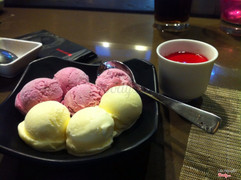 Kem với panna cotta