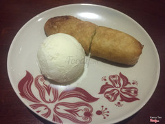 Dessert: Fried Banana with vanilla ice cream