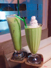 Matcha milkshake+ yoghourt