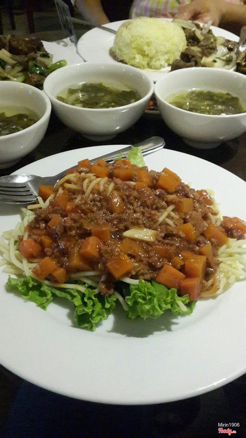 Mì ý sốt bò bằm