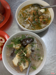 Cháo mực bánh canh cua