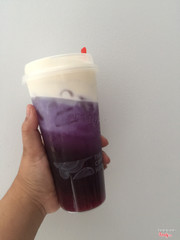 Trà hoa đậu biết machiato