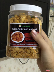 Cơm cháy khô gà vừa nhận dc luôn. Vị ăn ngon ổn nhưng cơm cháy bị vụn nhiều quá không biết đủ 330gr không🤔