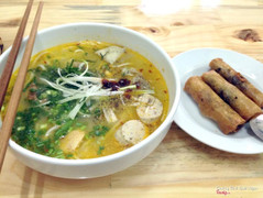 bánh canh + ram giòn