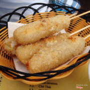 Cheese Sticks, 4 sticks for 30k. The cheese is really delicious and good quality, the outside is really light and probably some type of corn meal or corn starch? Lighter than bread crumbs.