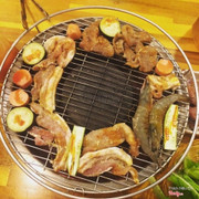 thịt ba chỉ + tôm nướng