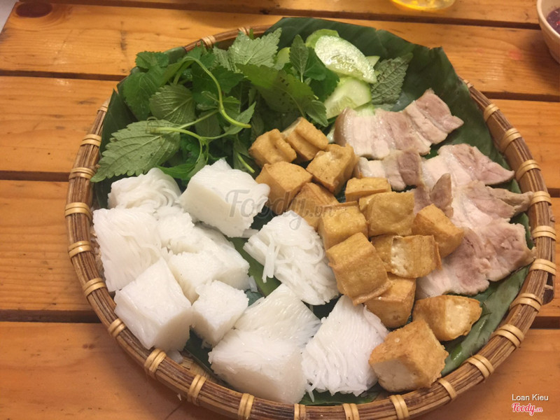 Bún đậu thịt luộc 39k