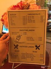 Menu đáng yêu của JardinKoffe
