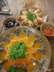 Tôm sashimi sốt Thái