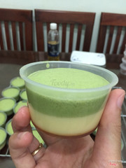 Gato flan matcha