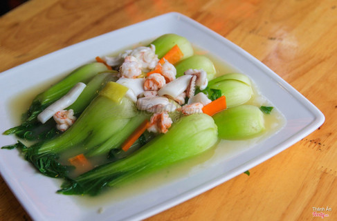Cải thìa sốt hải sản