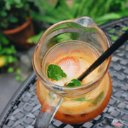 Mocktail cam dâu bạc hà