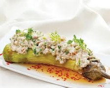 Cà tím nướng mỡ hành thịt bằm