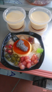 Bánh plan thạch 15k. Kem trái cây 15k. Bingsu MatCha Đậu Đỏ 25k