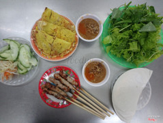 Bánh xèo + nem lụi